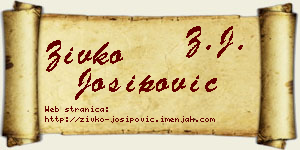 Živko Josipović vizit kartica